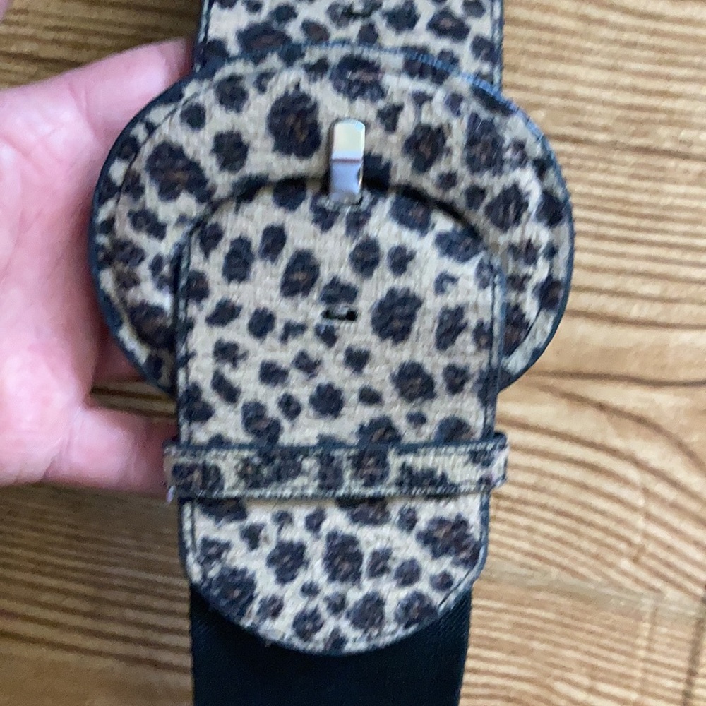 Wide Leopard print BELT - Picture 2 of 3